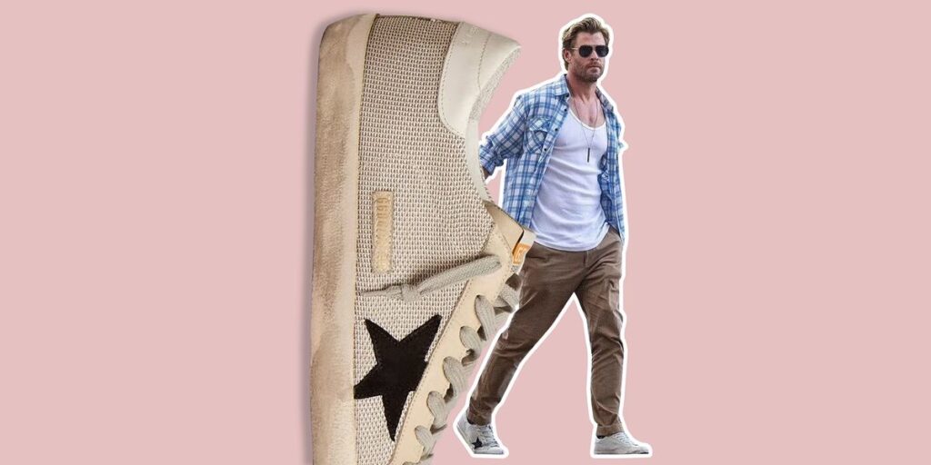 Chris Hemsworth’s Golden Goose Sneakers Are Chilled Out, Scuffed Up—and Just Right